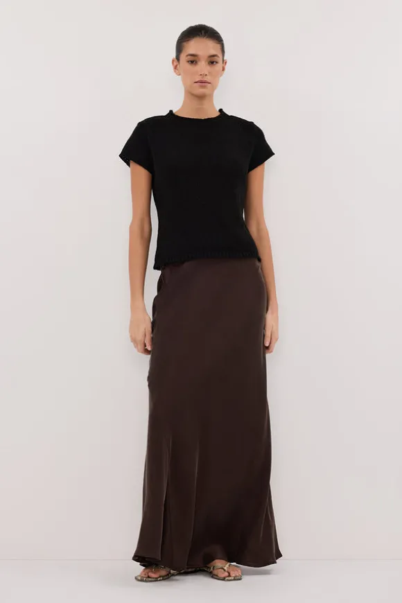LEO BLACK KNIT TOP