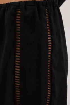 LINDSAY BLACK LINEN PANT