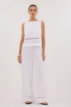 LINDSAY WHITE LINEN PANT