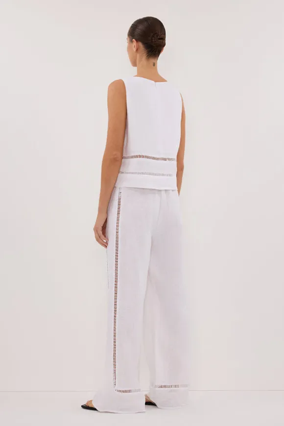 LINDSAY WHITE LINEN PANT