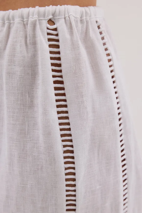 LINDSAY WHITE LINEN PANT