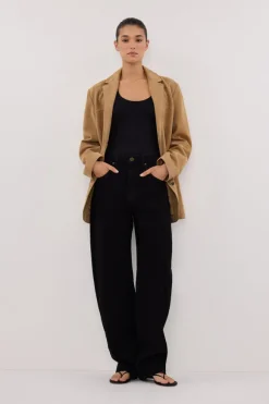 LIV BLACK DENIM BARREL LEG JEAN