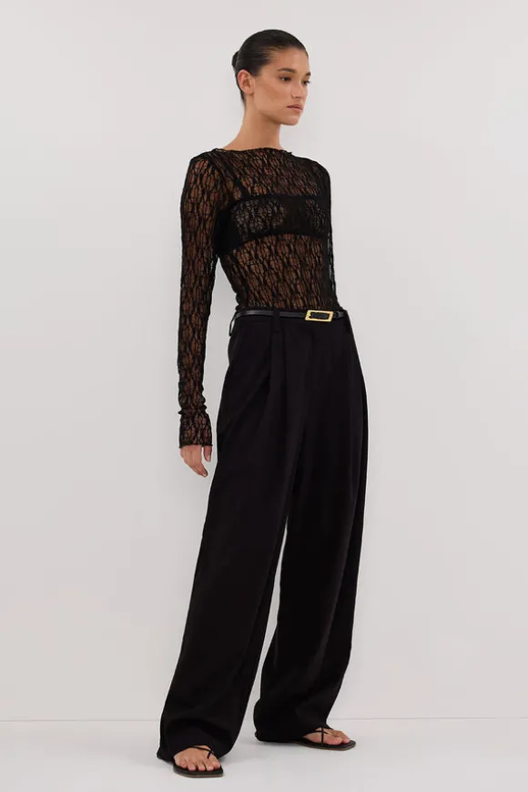 LIZZIE BLACK LACE LONG SLEEVE TOP