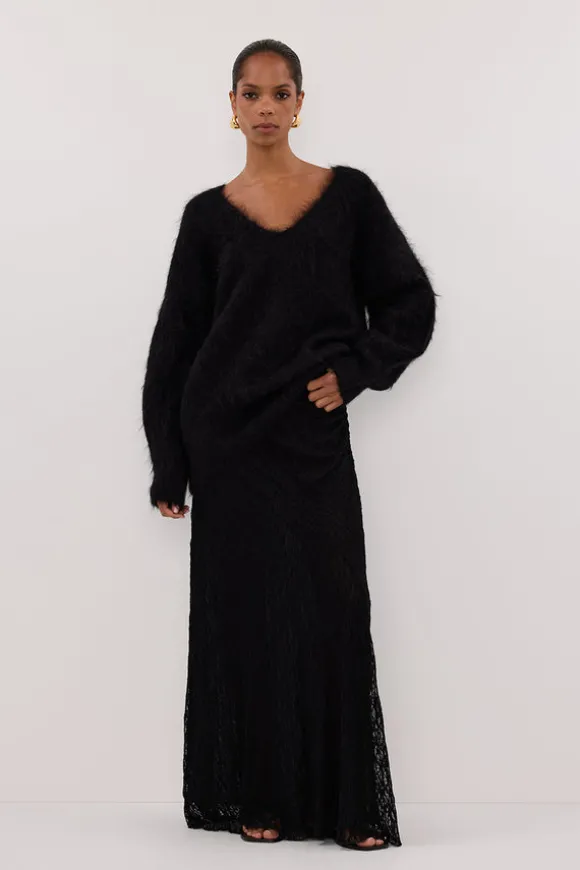 LIZZIE BLACK LACE MAXI SKIRT