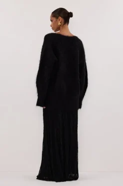 LIZZIE BLACK LACE MAXI SKIRT