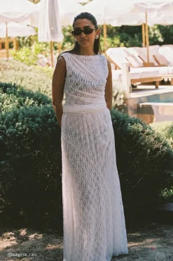 LIZZIE WHITE LAYERED LACE SKIRT