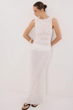 LIZZIE WHITE LAYERED LACE SKIRT