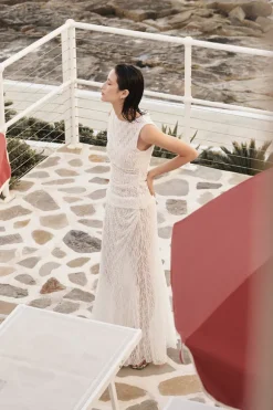 LIZZIE WHITE LAYERED LACE SKIRT