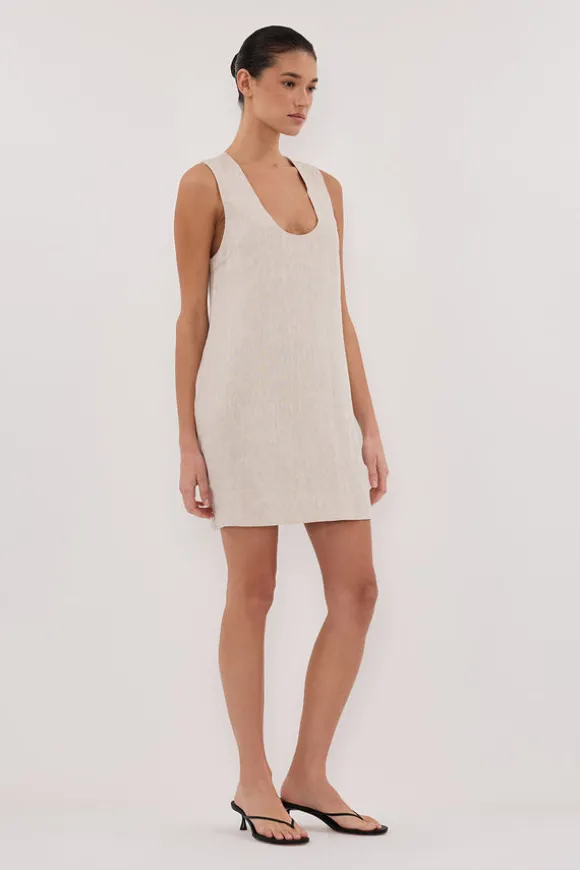 LOTUS NATURAL LINEN MINI DRESS