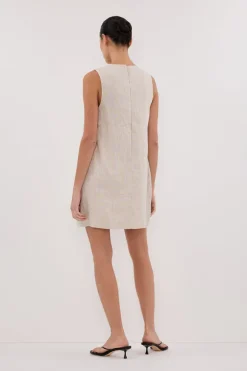 LOTUS NATURAL LINEN MINI DRESS