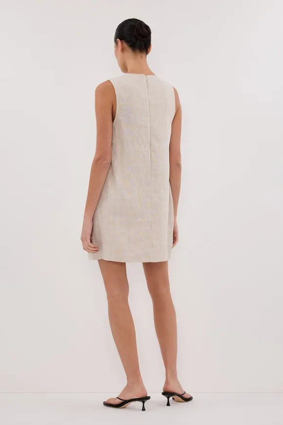 LOTUS NATURAL LINEN MINI DRESS