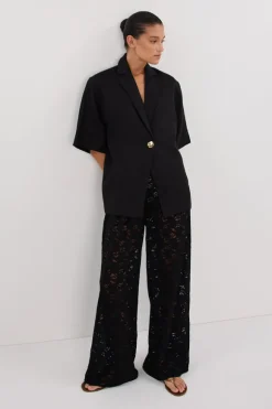 LOULA BLACK LACE PANT
