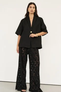 LOULA BLACK LACE PANT