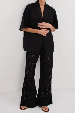 LOULA BLACK LACE PANT