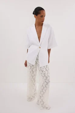 LOULA WHITE LACE PANT