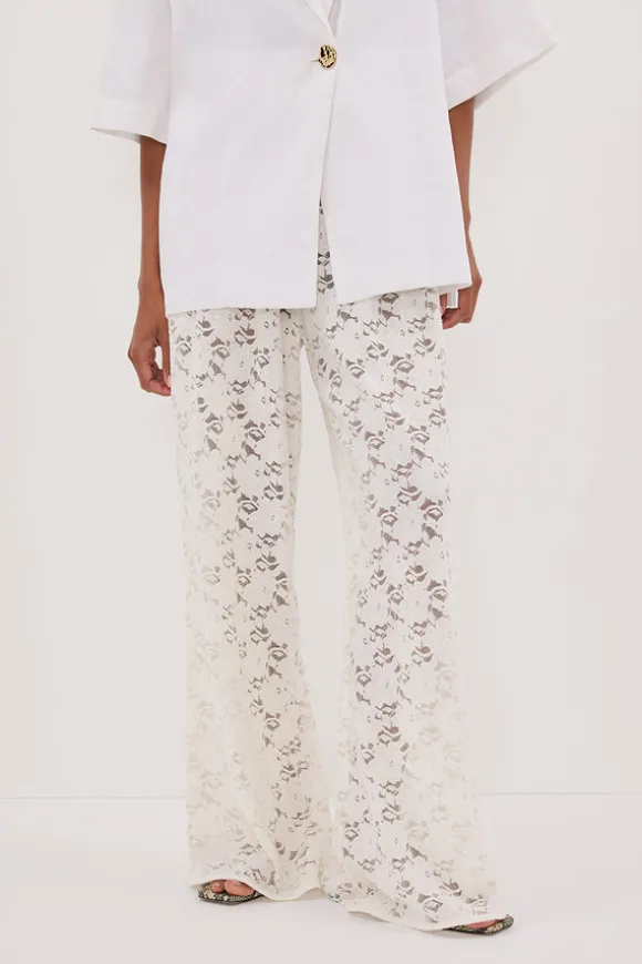 LOULA WHITE LACE PANT