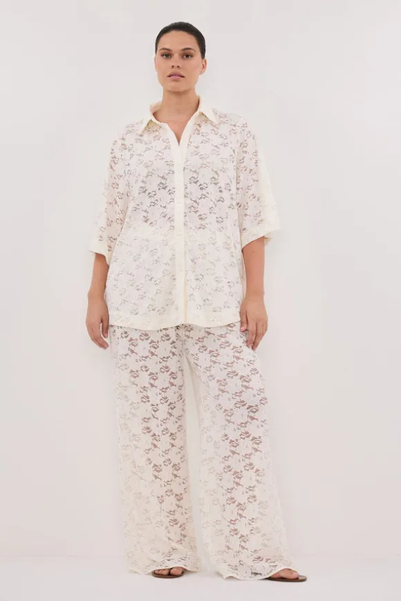 LOULA WHITE LACE PANT