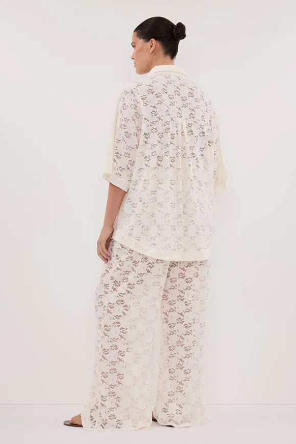 LOULA WHITE LACE PANT