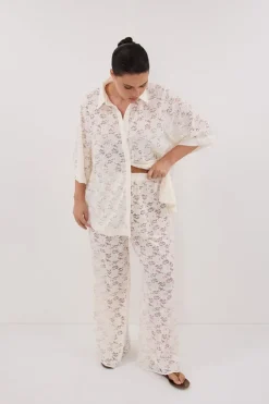 LOULA WHITE LACE PANT