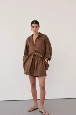 LUNE FONDANT OVERSIZED LINEN SHIRT