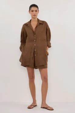 LUNE FONDANT OVERSIZED LINEN SHIRT
