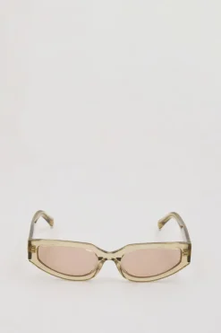 LUV LOU THE HAYLEY SAGE CRYSTAL SUNGLASSES
