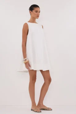 MAISIE WHITE POPLIN MINI DRESS