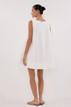 MAISIE WHITE POPLIN MINI DRESS