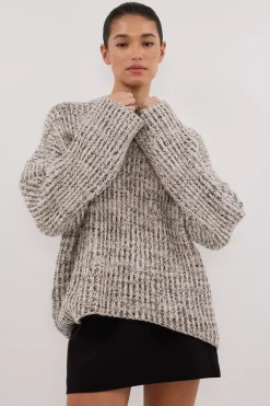 MARLEY IVORY CHOC SPECKLE JUMPER