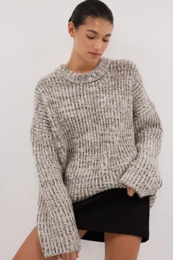 MARLEY IVORY CHOC SPECKLE JUMPER