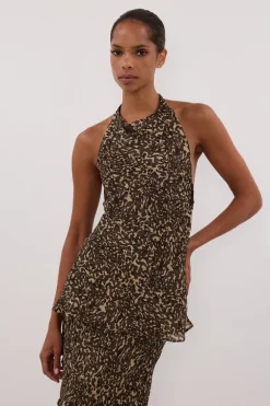 MARVILLA CHOC HALTER TOP