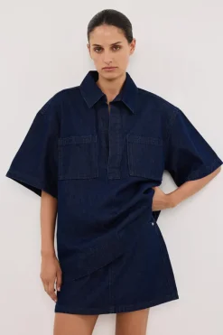 MASON INDIGO DENIM MINI SKIRT