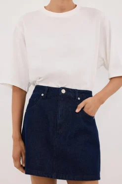 MASON INDIGO DENIM MINI SKIRT