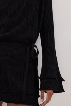 MAX BLACK KNIT MINI DRESS