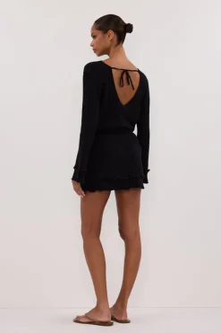 MAX BLACK KNIT MINI DRESS