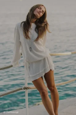 MAX IVORY KNIT MINI DRESS