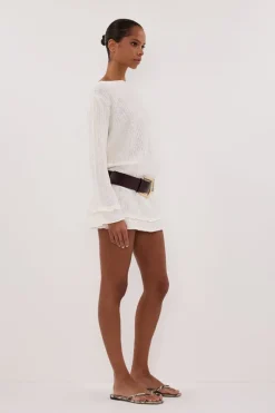 MAX IVORY KNIT MINI DRESS