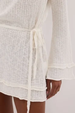MAX IVORY KNIT MINI DRESS