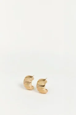 MÉGA STEP GOLD EARRING