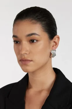 MÉGA TRIPLE X SILVER EARRING
