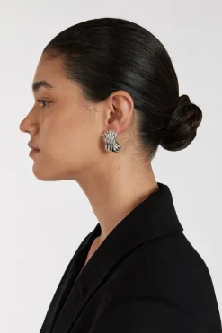 MÉGA TRIPLE X SILVER EARRING