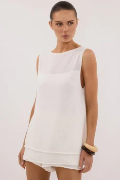 MIRA WHITE DOUBLE LAYER SHORT