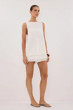 MIRA WHITE DOUBLE LAYER SHORT