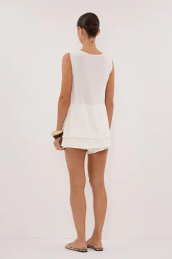MIRA WHITE DOUBLE LAYER SHORT