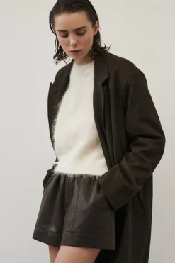 MONTY CHOC FAUX LEATHER SHORT