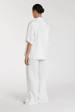 NALA WHITE LINEN RESORT SHIRT