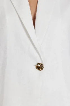 NALA WHITE LINEN RESORT SHIRT