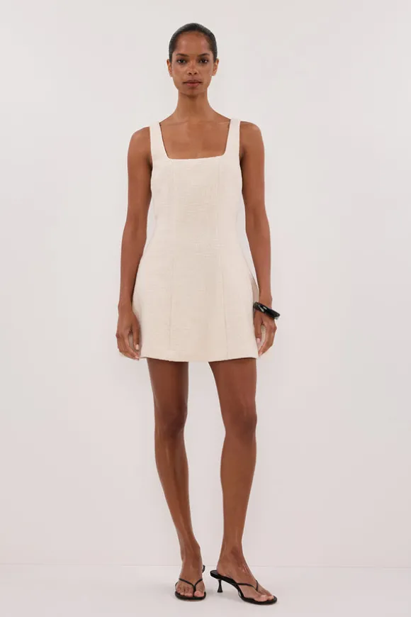 NIEVE NATURAL SLEEVLESS MINI DRESS