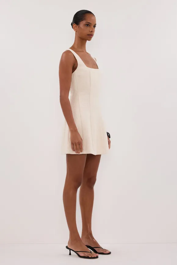 NIEVE NATURAL SLEEVLESS MINI DRESS