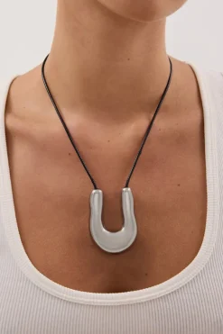 NOAH THE LABEL SILVER FLUID NECKLACE
